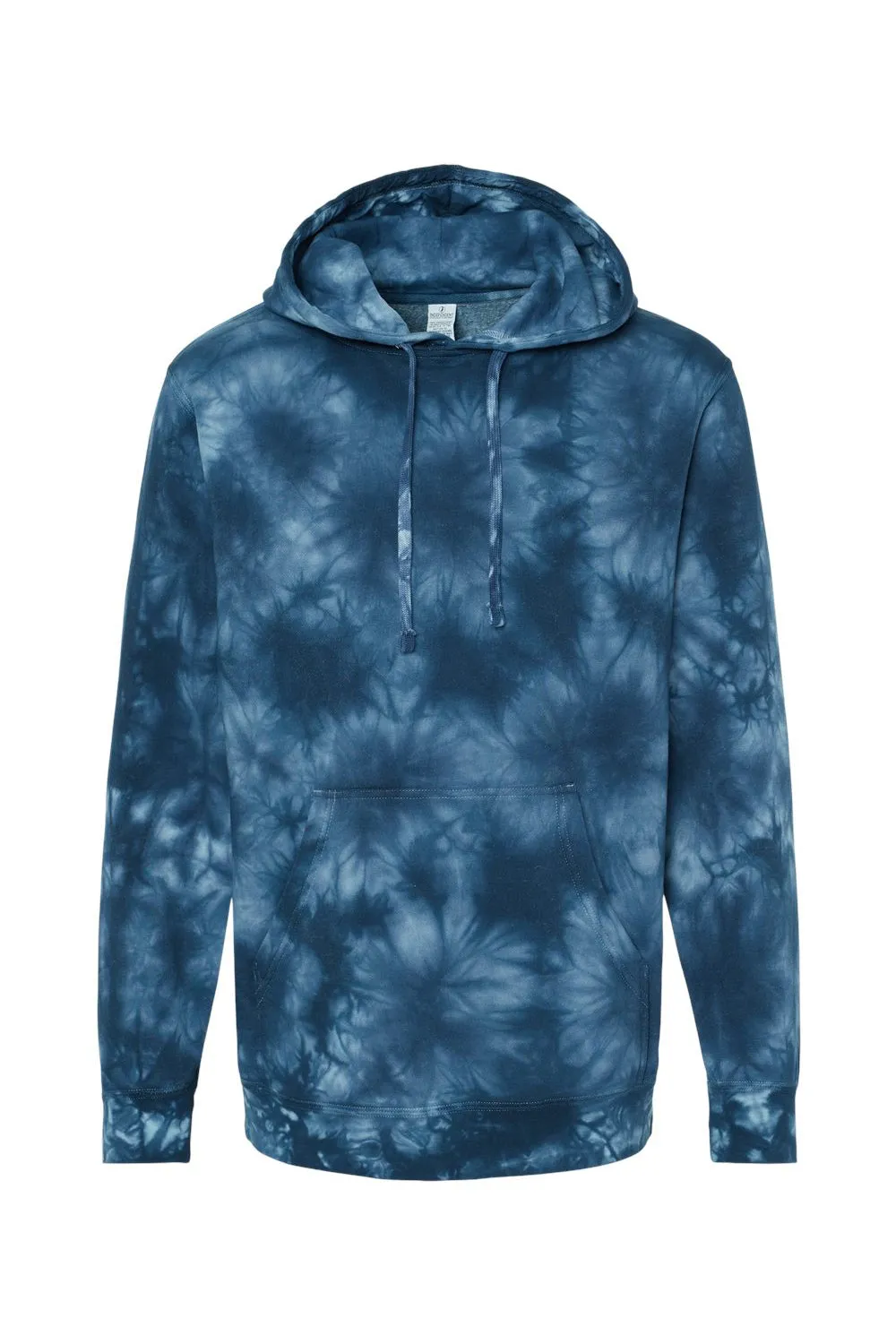 Independent Trading Company Sweat à capuche pour hommes en teinture nouée avec poche kangourou - Bleu marine