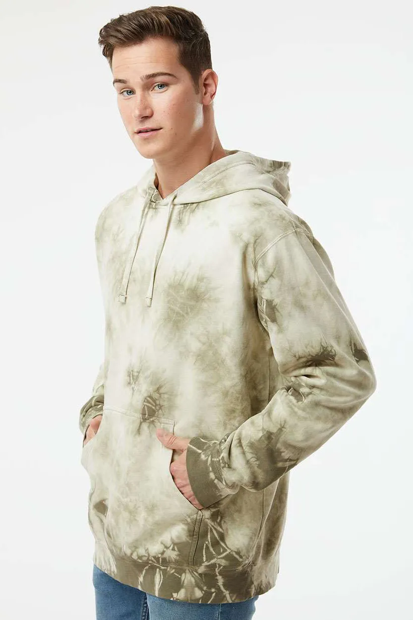 Independent Trading Company Sweat à capuche homme teint en réserve avec poche kangourou - Vert olive