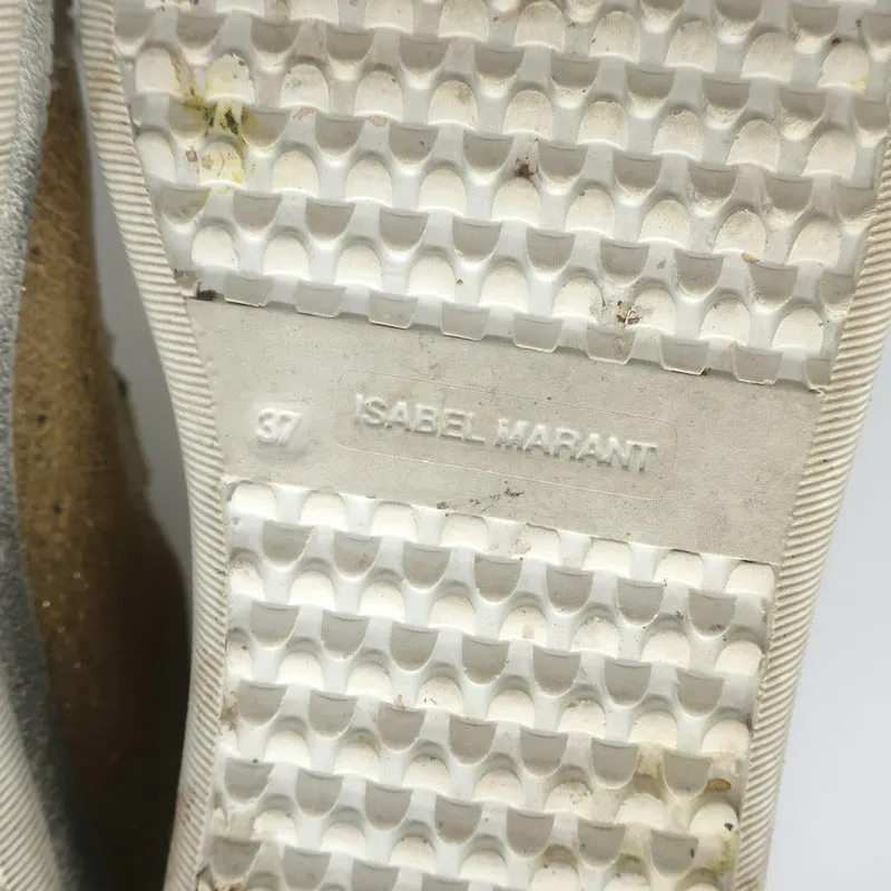Isabel Marant Beth Sneakers Éclair Doré Cuir Métallisé Craquelé Taille 37