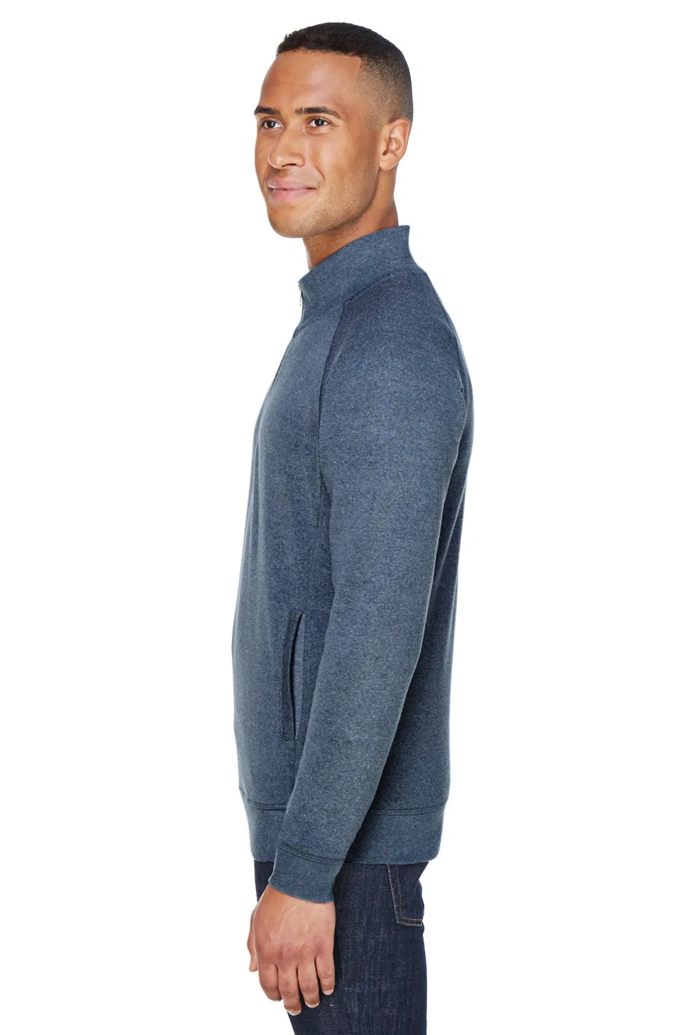 Pull à capuche en polaire pour homme J America avec poches et fermeture 1/4 - Bleu marine
