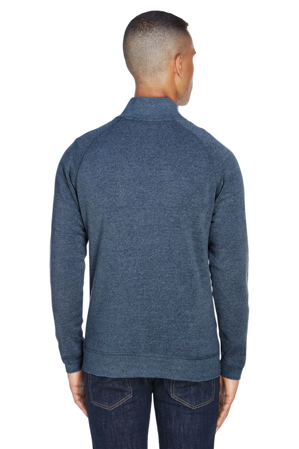Pull à capuche en polaire pour homme J America avec poches et fermeture 1/4 - Bleu marine