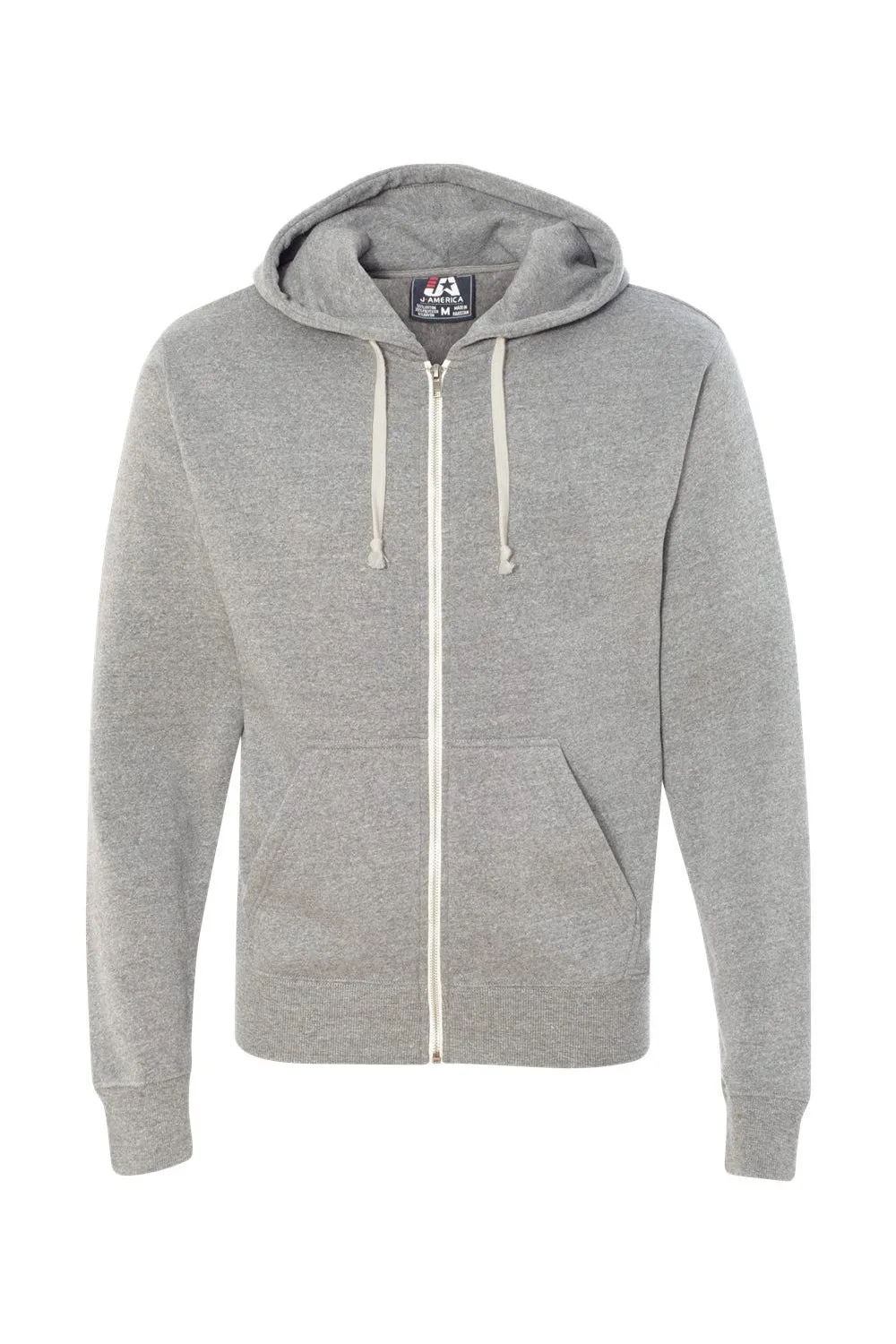 Pull à capuche en polaire pour homme J America avec fermeture éclair complète et poches - Gris