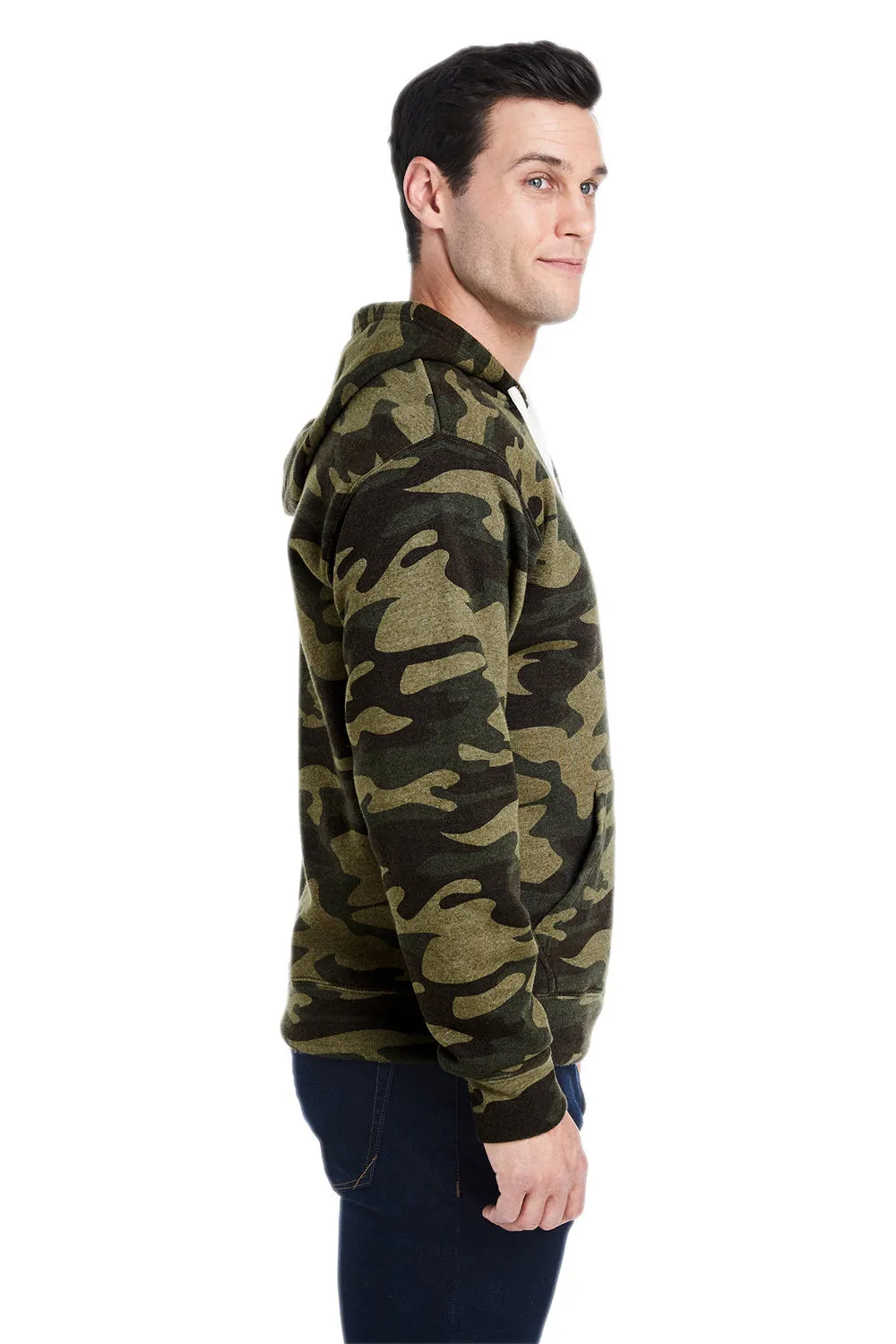 Pull à capuche en polaire pour hommes J America avec poche kangourou - Camouflage