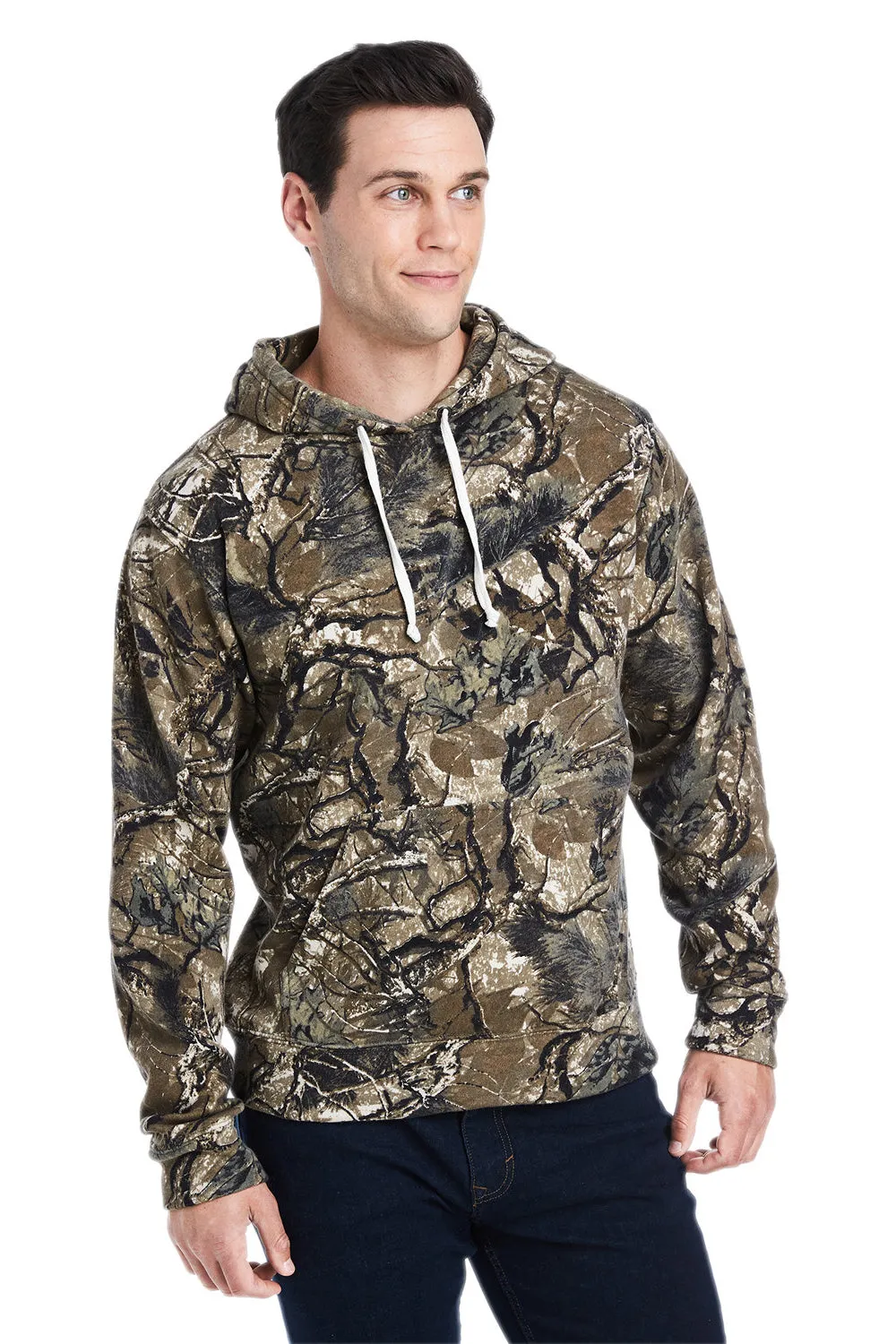 J America Sweat à capuche en polaire pour homme avec poche kangourou - Camouflage extérieur