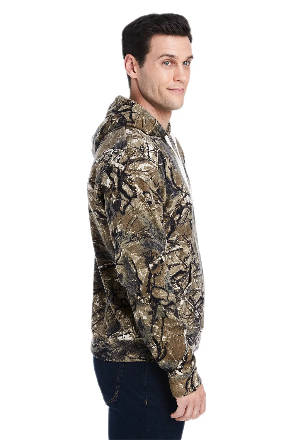 J America Sweat à capuche en polaire pour homme avec poche kangourou - Camouflage extérieur