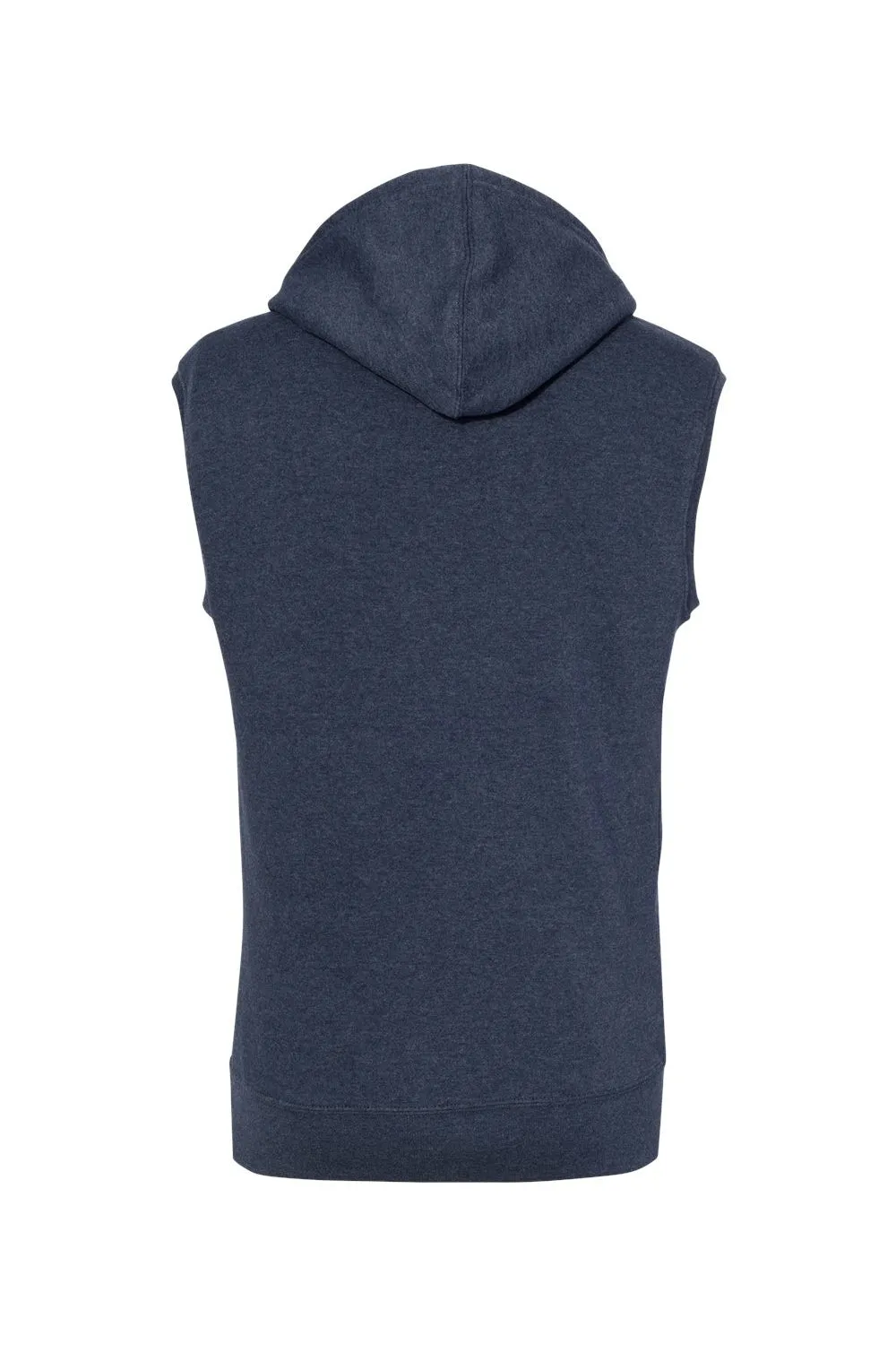 J America Sweat à capuche sans manches pour hommes en polaire avec poche kangourou - Bleu marine vrai