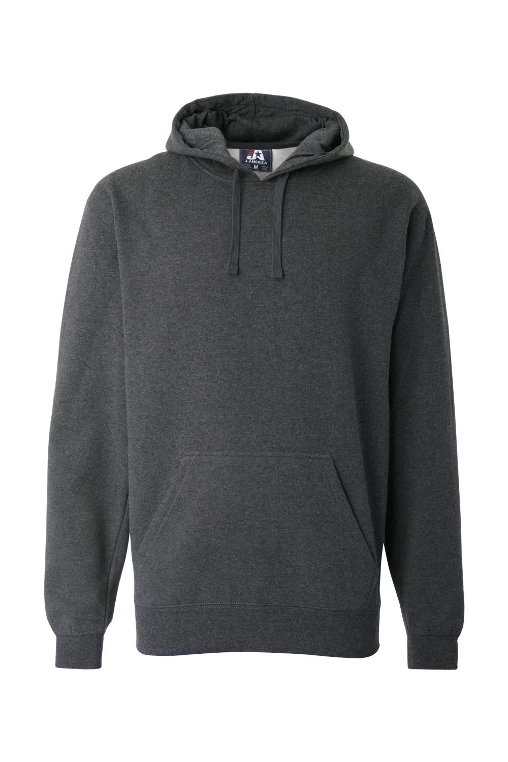 J America Sweat à capuche en polaire premium pour hommes avec poche kangourou - Gris anthracite chiné