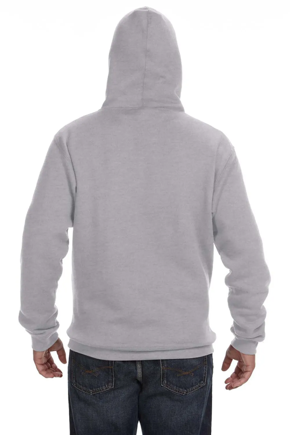 J America Sweat à capuche en polaire premium pour hommes avec poche kangourou - Gris Oxford