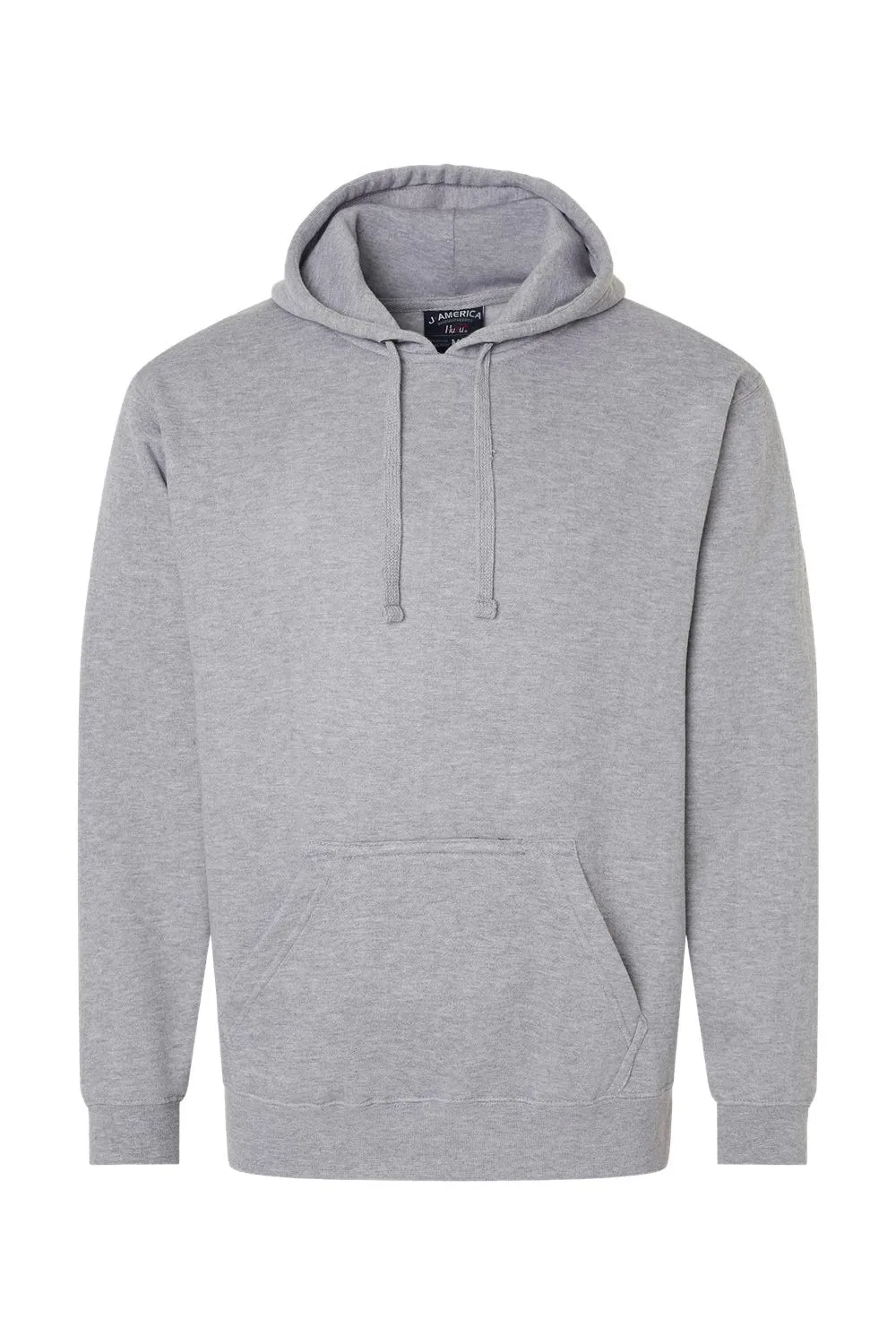J America Sweat à capuche en polaire pour hommes avec poche kangourou - Gris Oxford