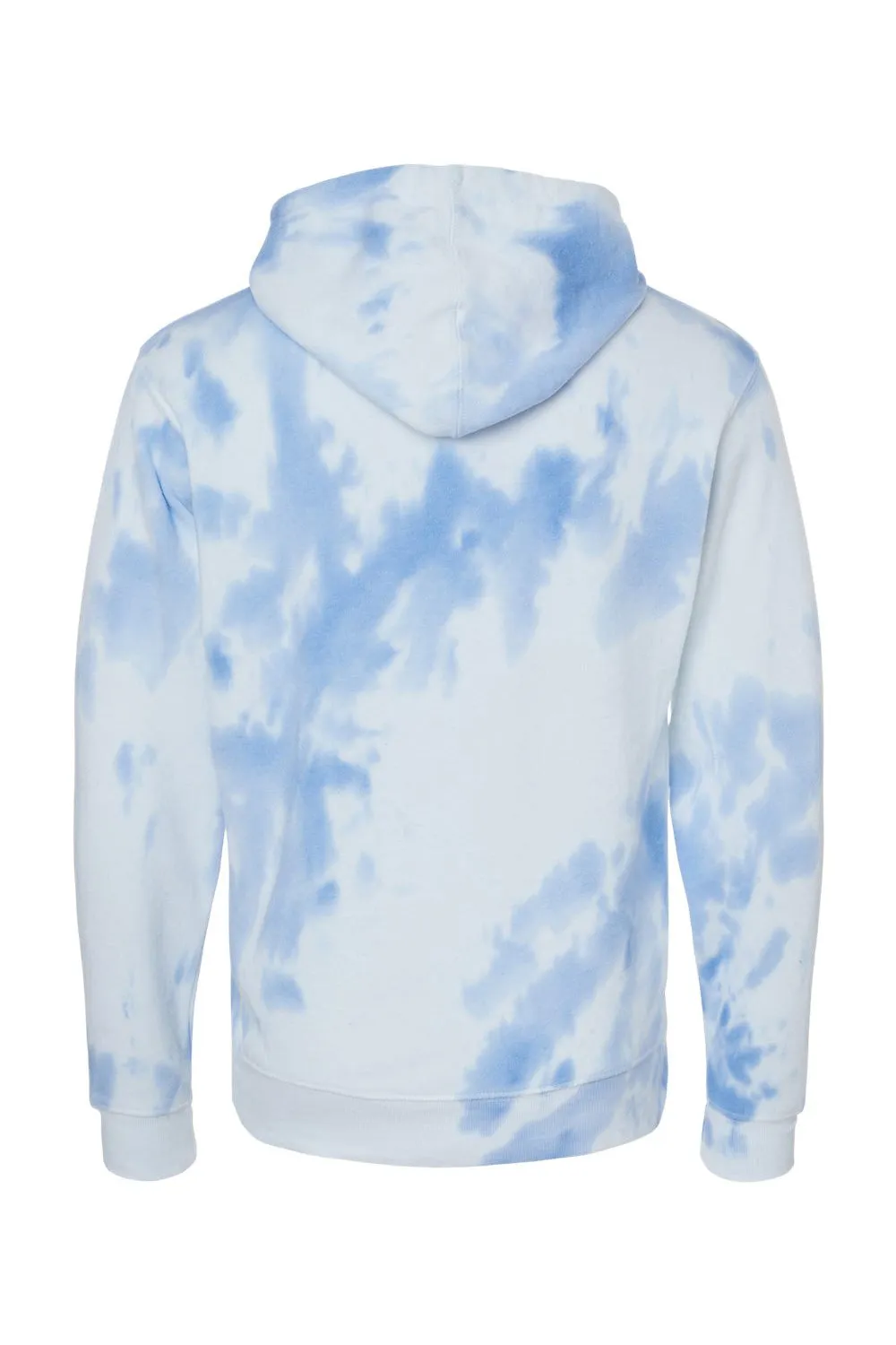 J America Sweat à capuche pour hommes avec teinture tie-dye et poche kangourou - Bleu pervenche