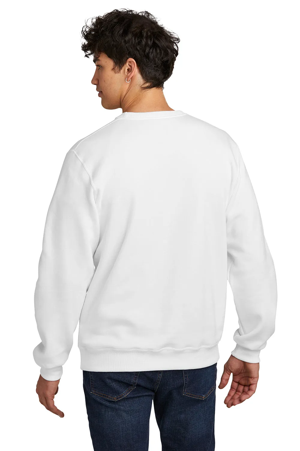 Jerzees Sweat-shirt Homme Éco Premium à Col Ras-du-cou et Évacuation de l'Humidité - Blanc