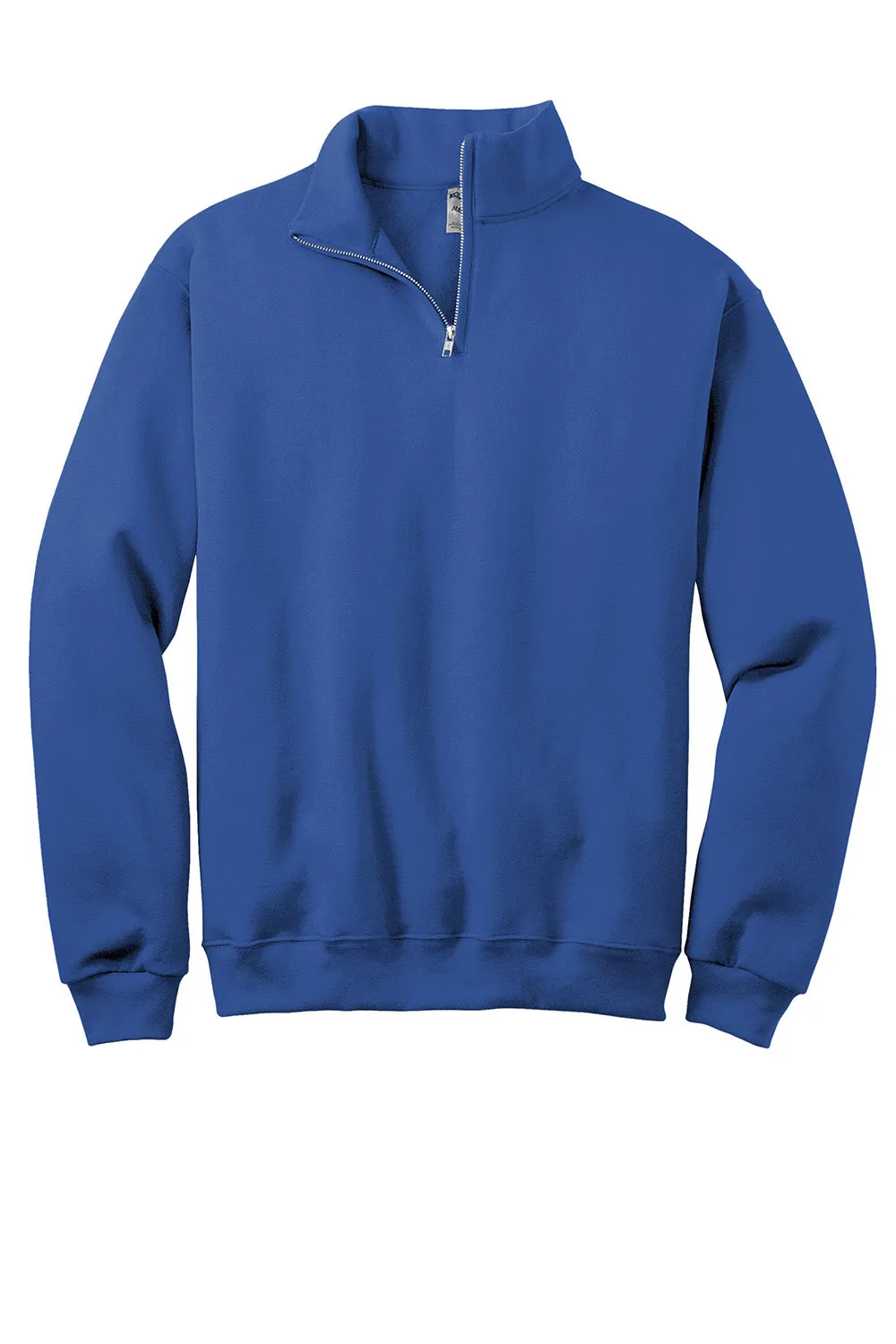 Pull en polaire résistant aux boulettes Jerzees pour hommes NuBlend à zip 1/4 - Bleu royal