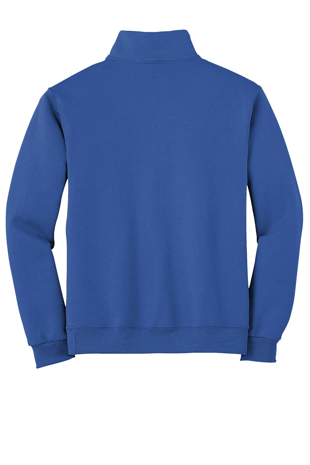 Pull en polaire résistant aux boulettes Jerzees pour hommes NuBlend à zip 1/4 - Bleu royal