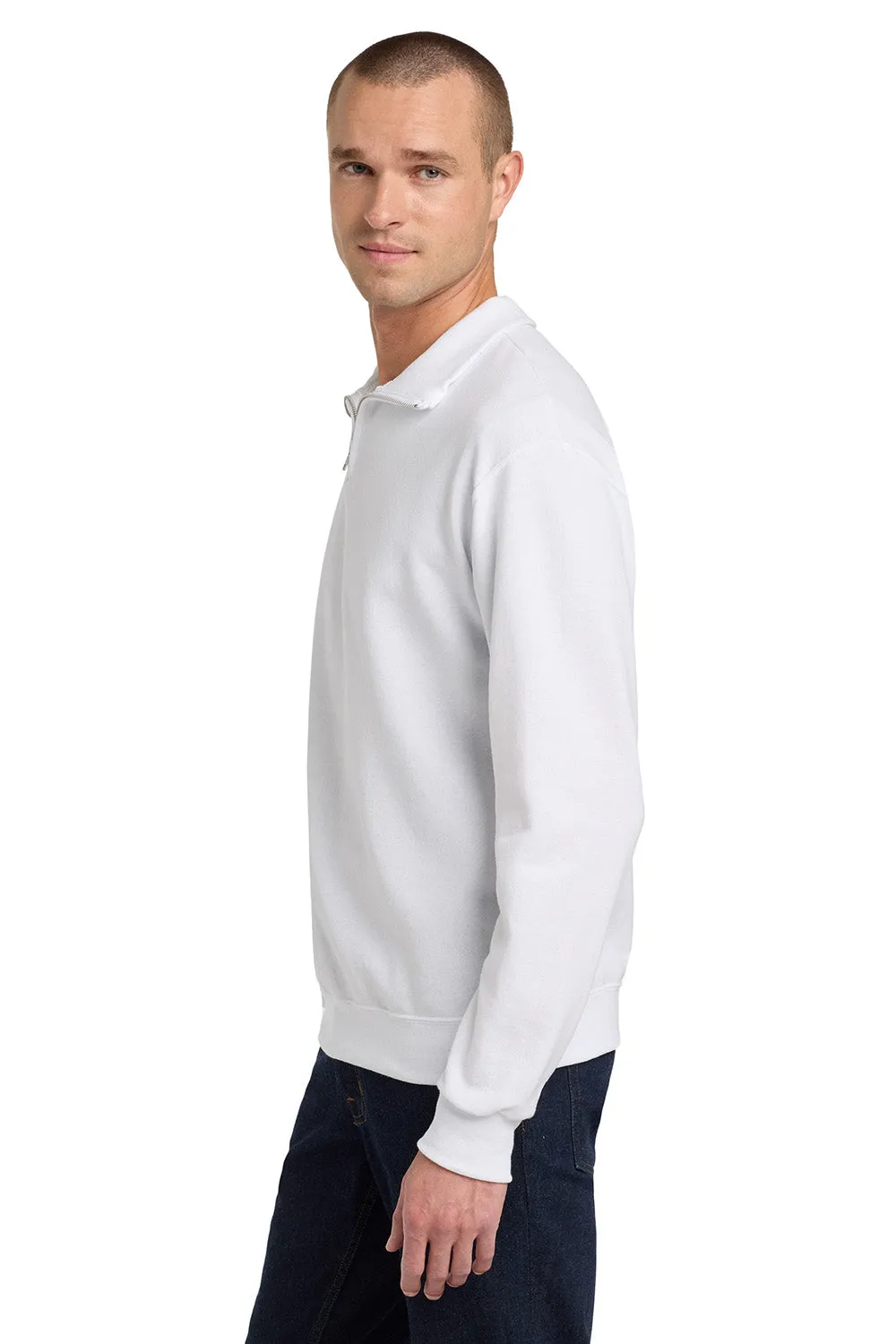 Pull en polaire résistant aux boules de lavage Jerzees pour hommes - Blanc