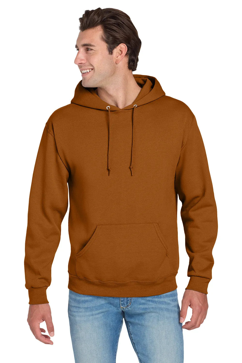 Jerzees pour Hommes Pull à Capuche en Polaire NuBlend Résistant aux Boules de Peluche avec Poche Kangourou - Orange Texas