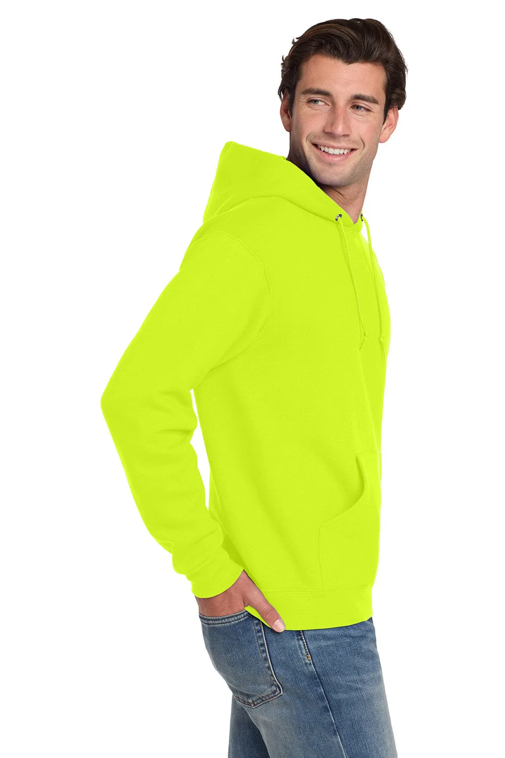 Jerzees Sweat à capuche pour hommes Super Sweats NuBlend résistant aux boulettes avec poche kangourou - Vert sécurité