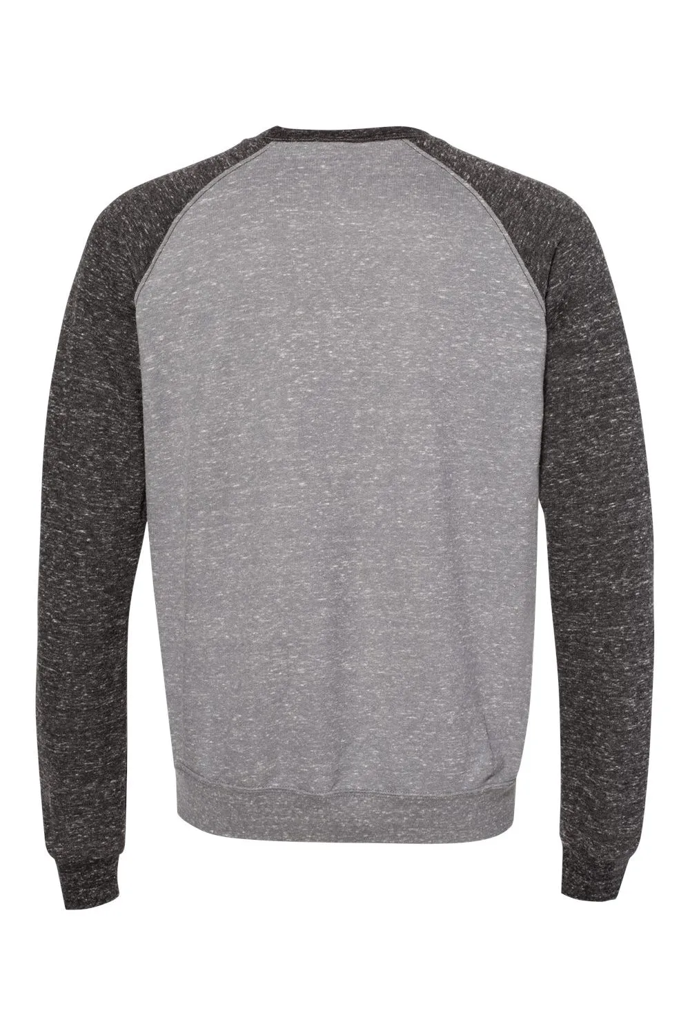 Pull en French Terry vintage pour hommes Jerzees - Gris charbon chiné/Noir