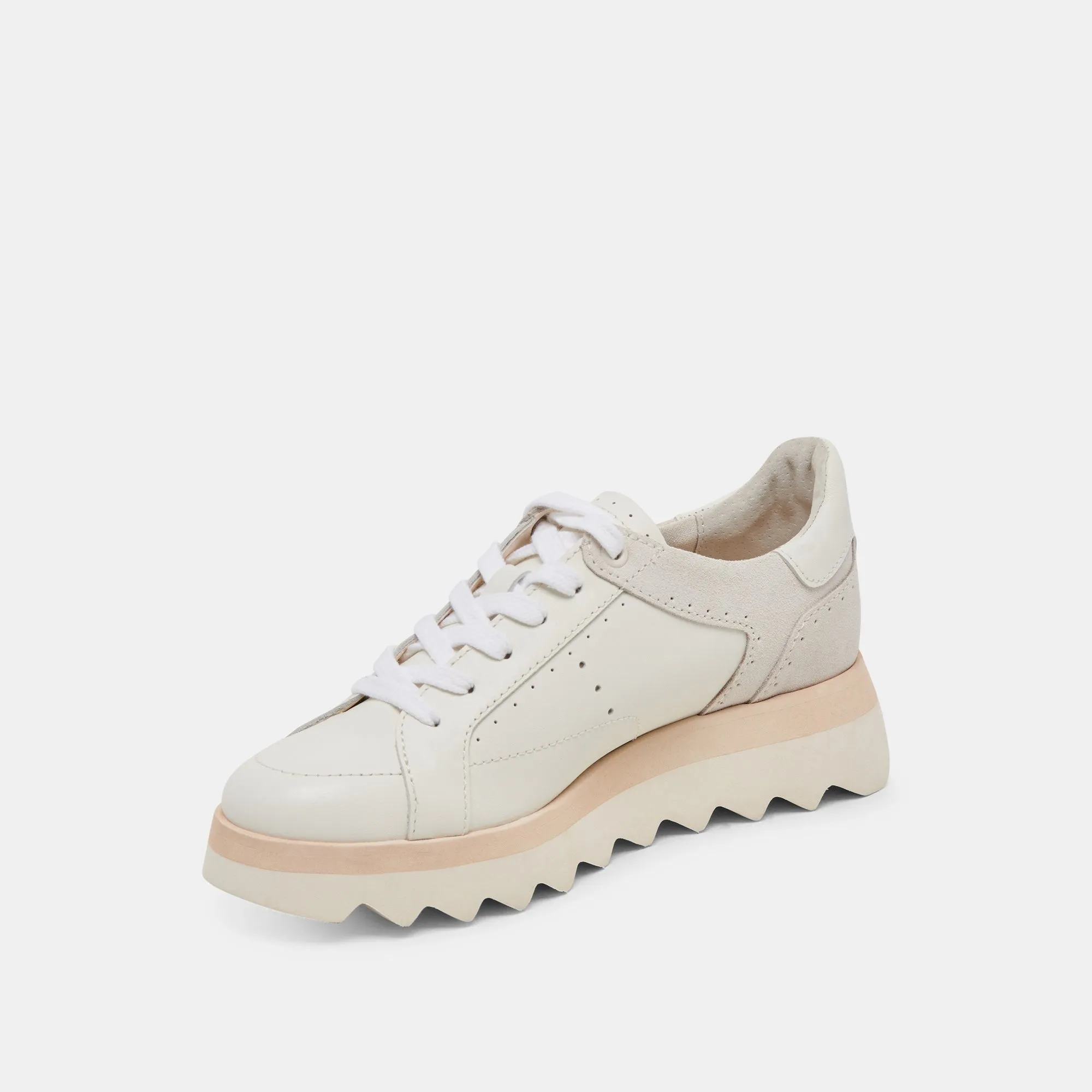 JORGIE SNEAKERS CUIR BLANC