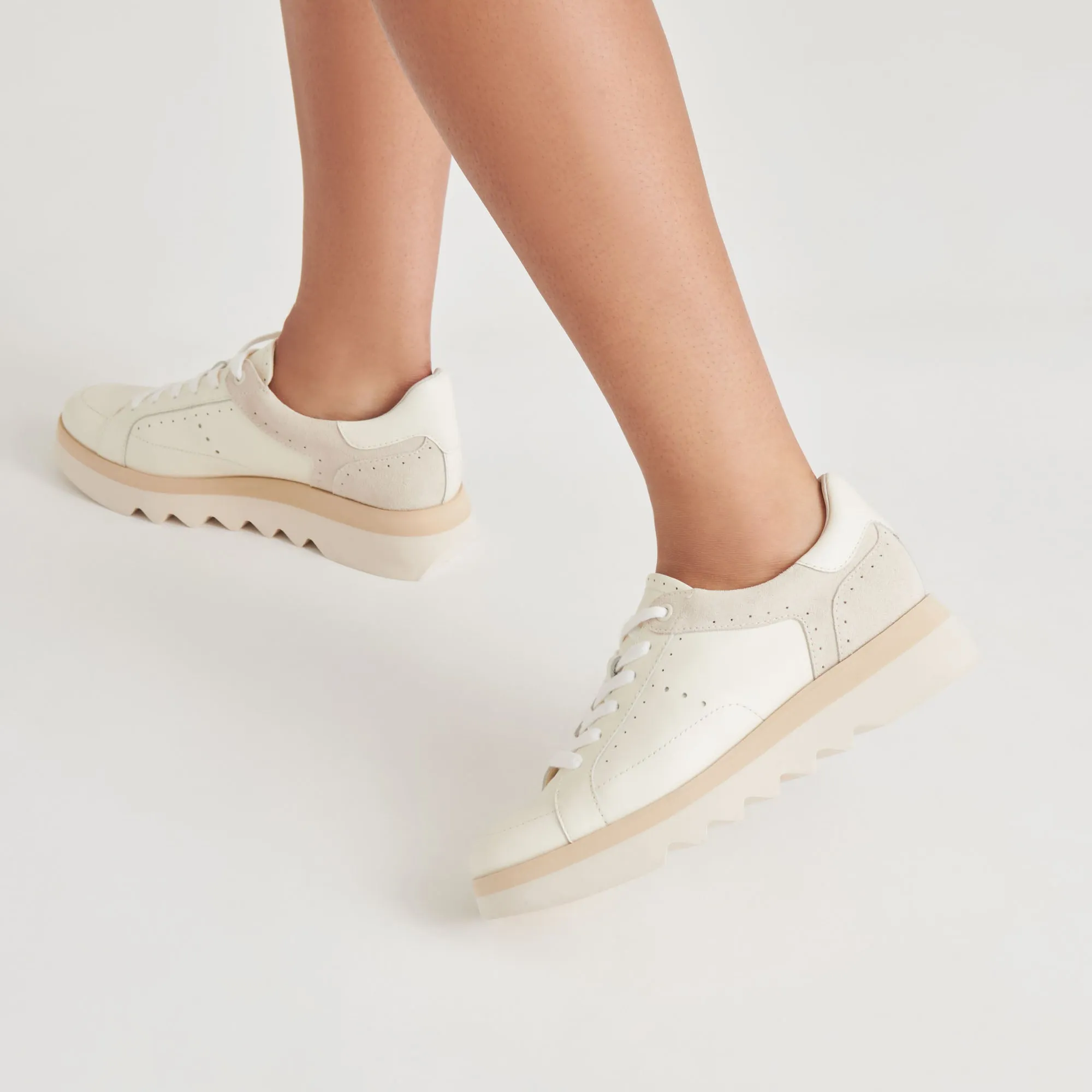JORGIE SNEAKERS CUIR BLANC
