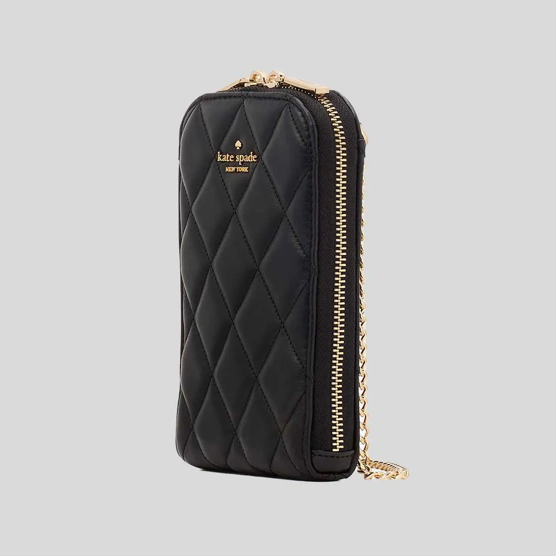 Sac Kate Spade KATE SPADE Carey Matelassé Nord Sud Téléphone Bandoulière Noir KC597