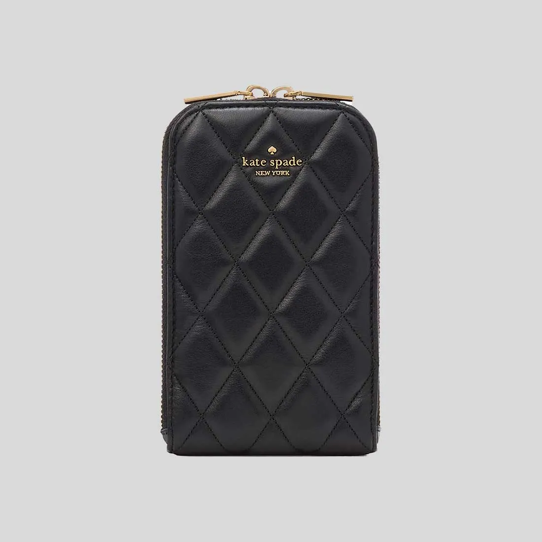 Sac Kate Spade KATE SPADE Carey Matelassé Nord Sud Téléphone Bandoulière Noir KC597