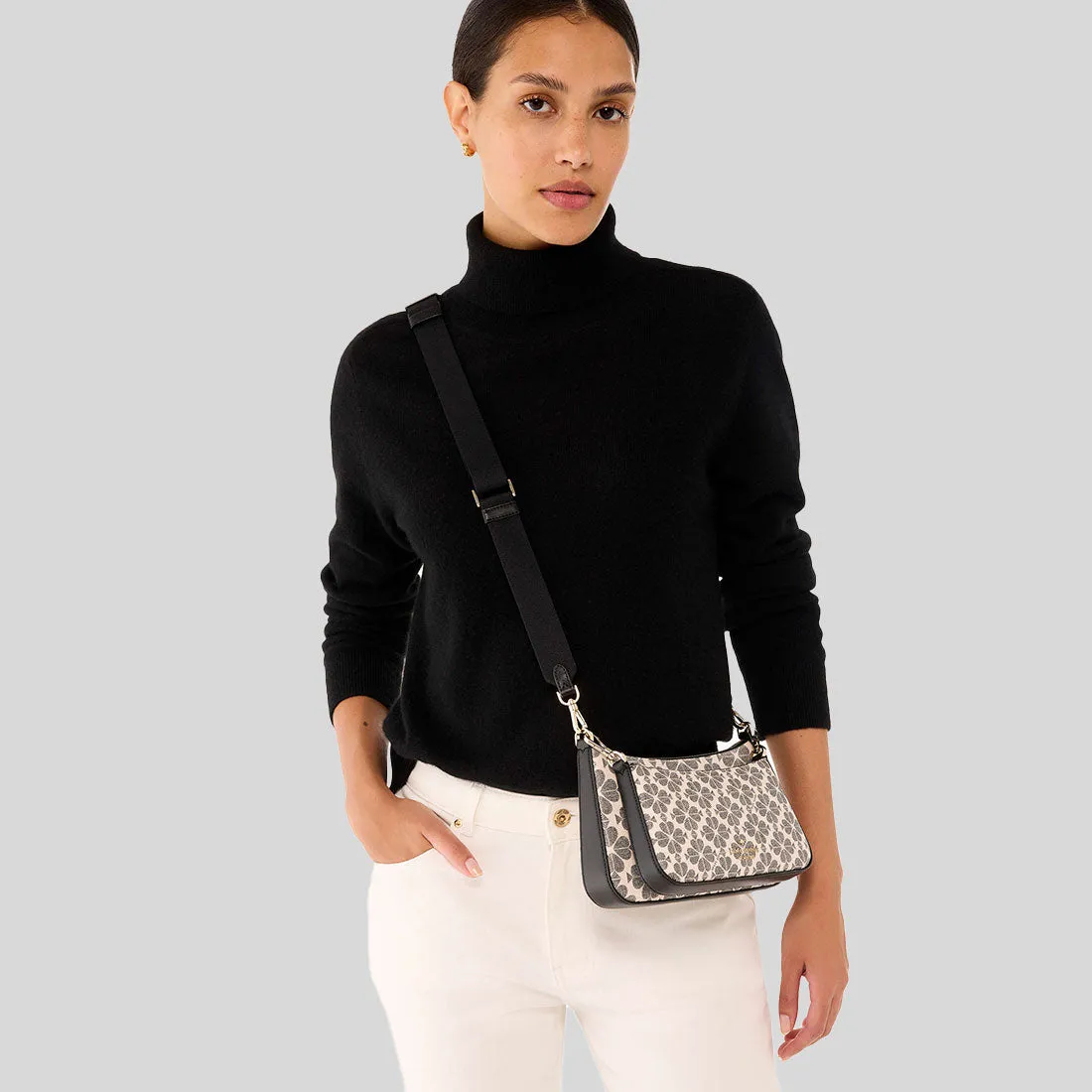 Sac à main Kate Spade KATE SPADE Signature Spade Fleur Petit Bandoulière Noir Multi KI372