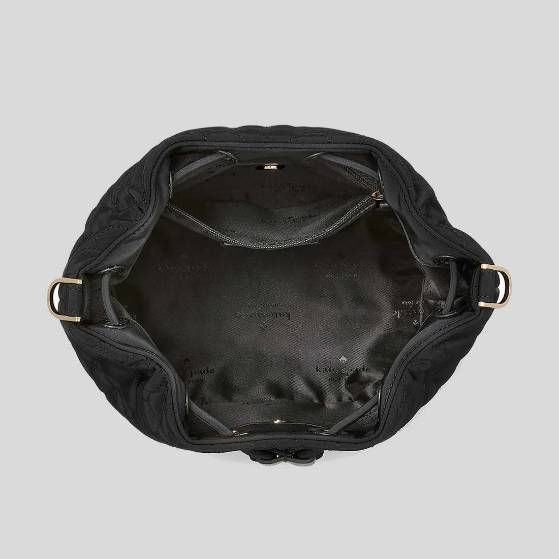 Sac Kate Spade KATE SPADE Sac à bandoulière en tissu matelassé fleuri Noir KK076