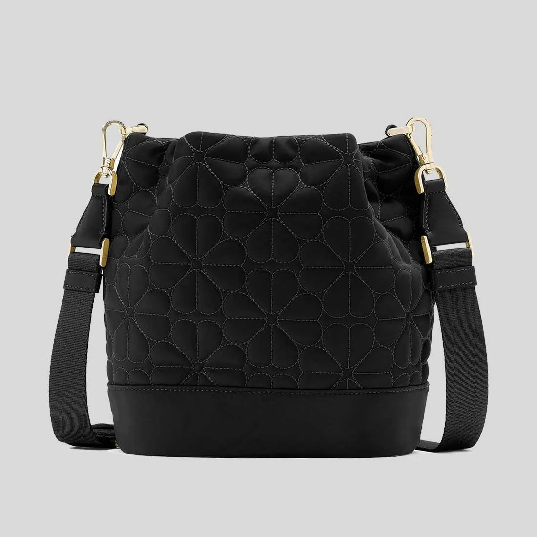 Sac Kate Spade KATE SPADE Sac à bandoulière en tissu matelassé fleuri Noir KK076