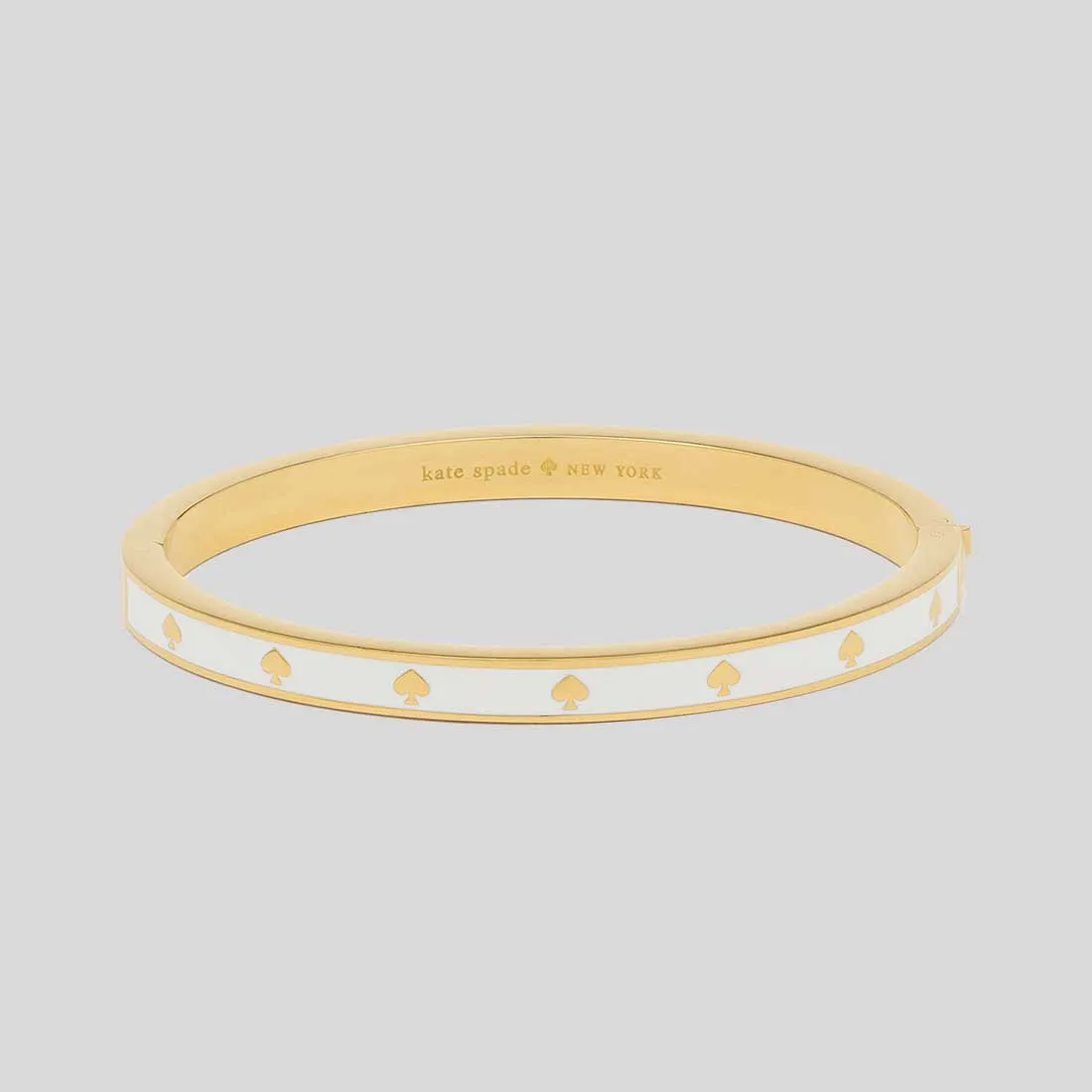 Kate Spade Bags KATE SPADE Bracelet à Charnière Émaillé Spot The Spade Blanc KJ727
