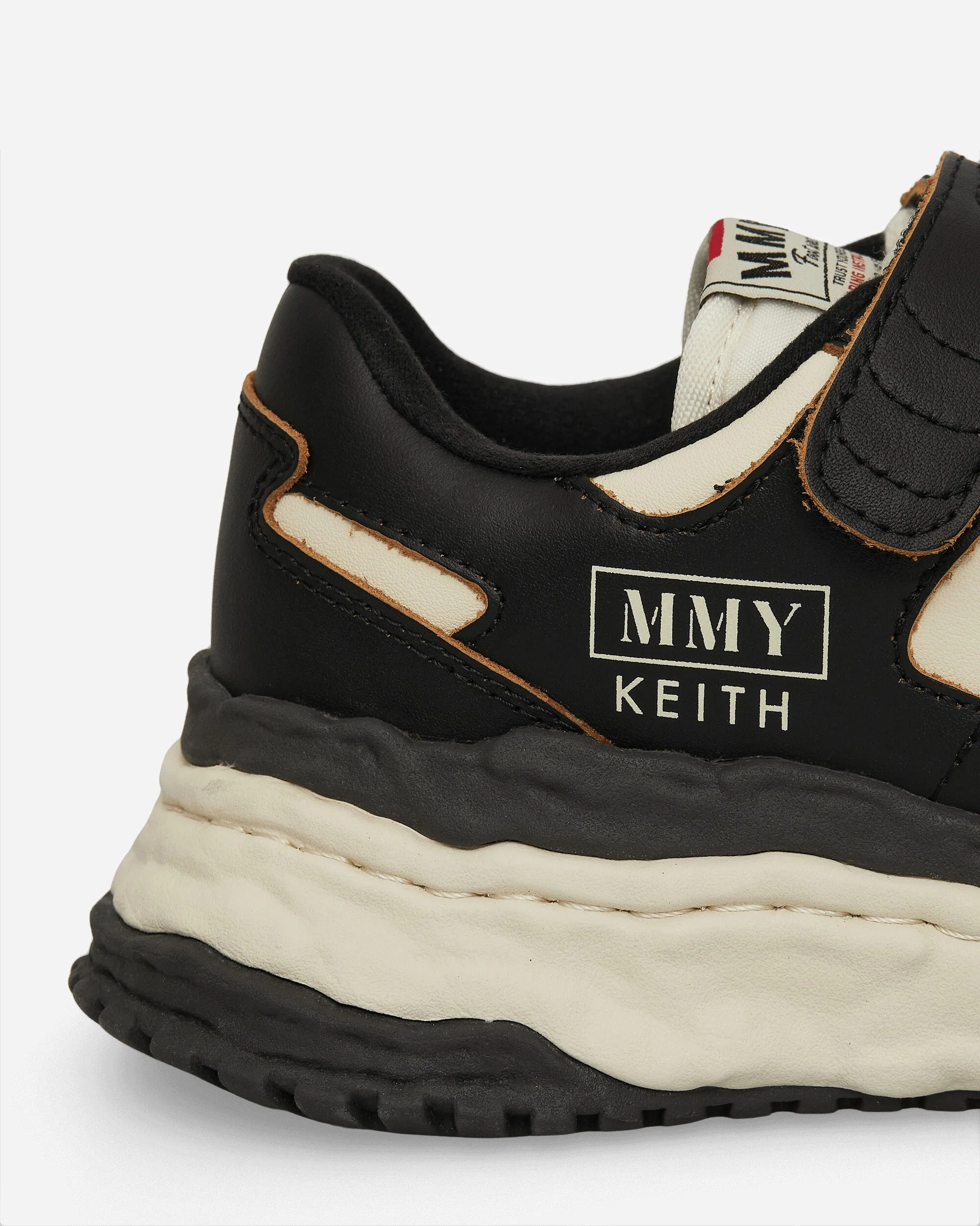 Baskets basses Keith OG en cuir pleine fleur noir et blanc