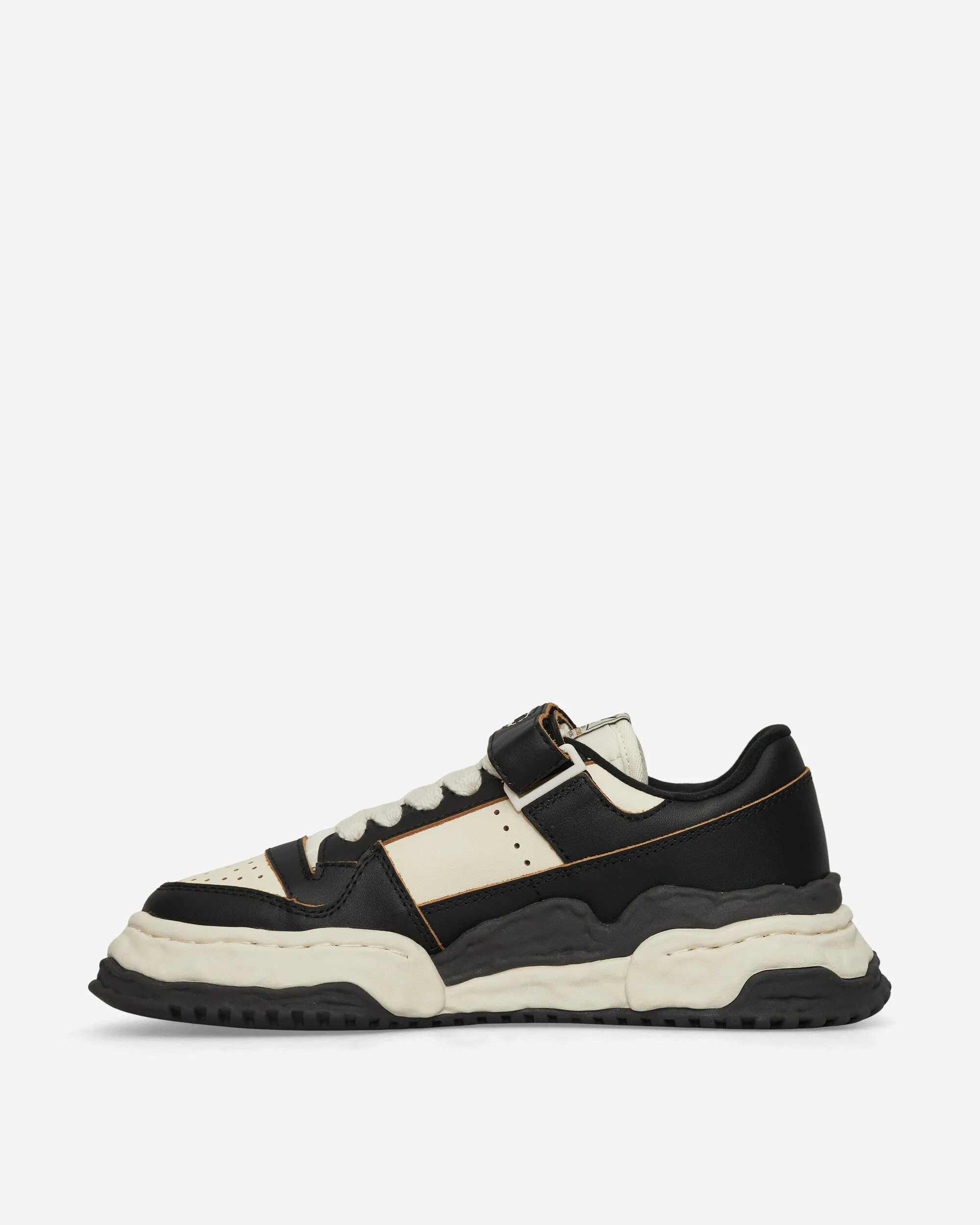Baskets basses Keith OG en cuir pleine fleur noir et blanc