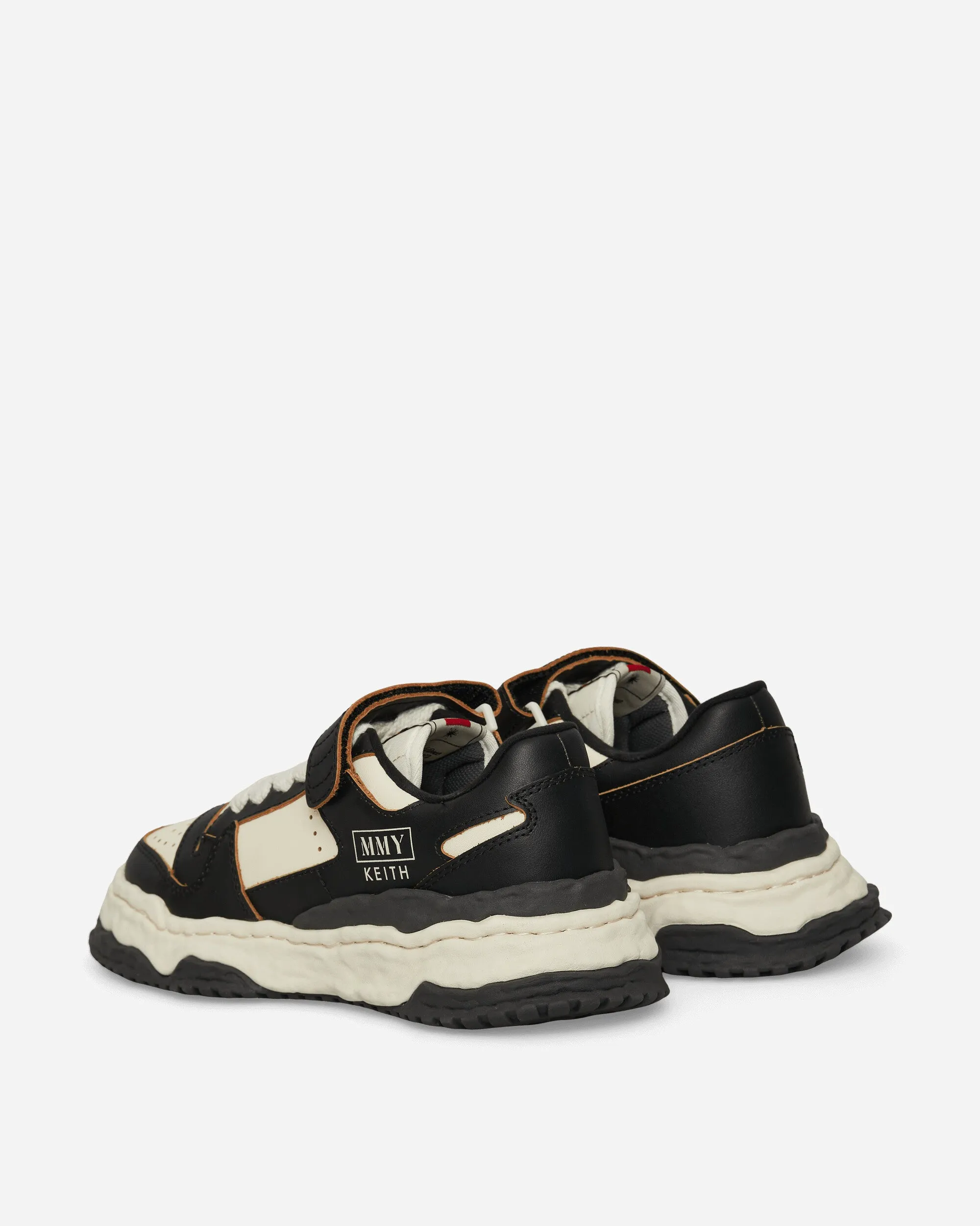 Baskets basses Keith OG en cuir pleine fleur noir et blanc