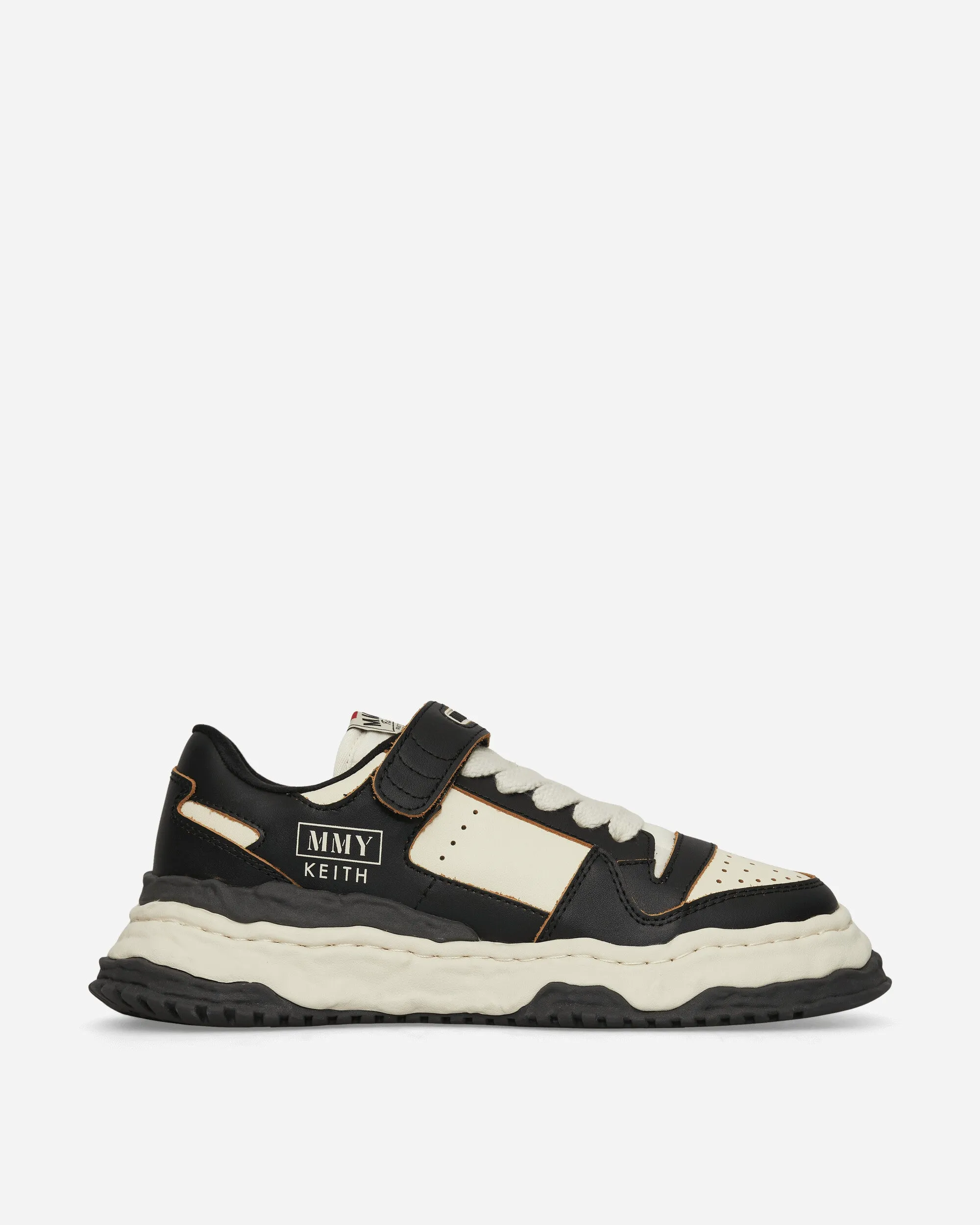 Keith OG Sneakers Basses en Cuir Pleine Fleur Noir / Blanc