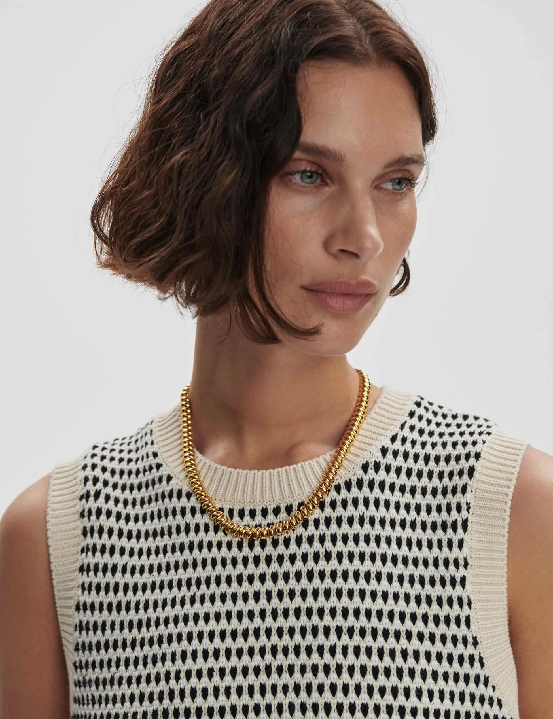 Gilet en maille texturée Knowles - Bouleau