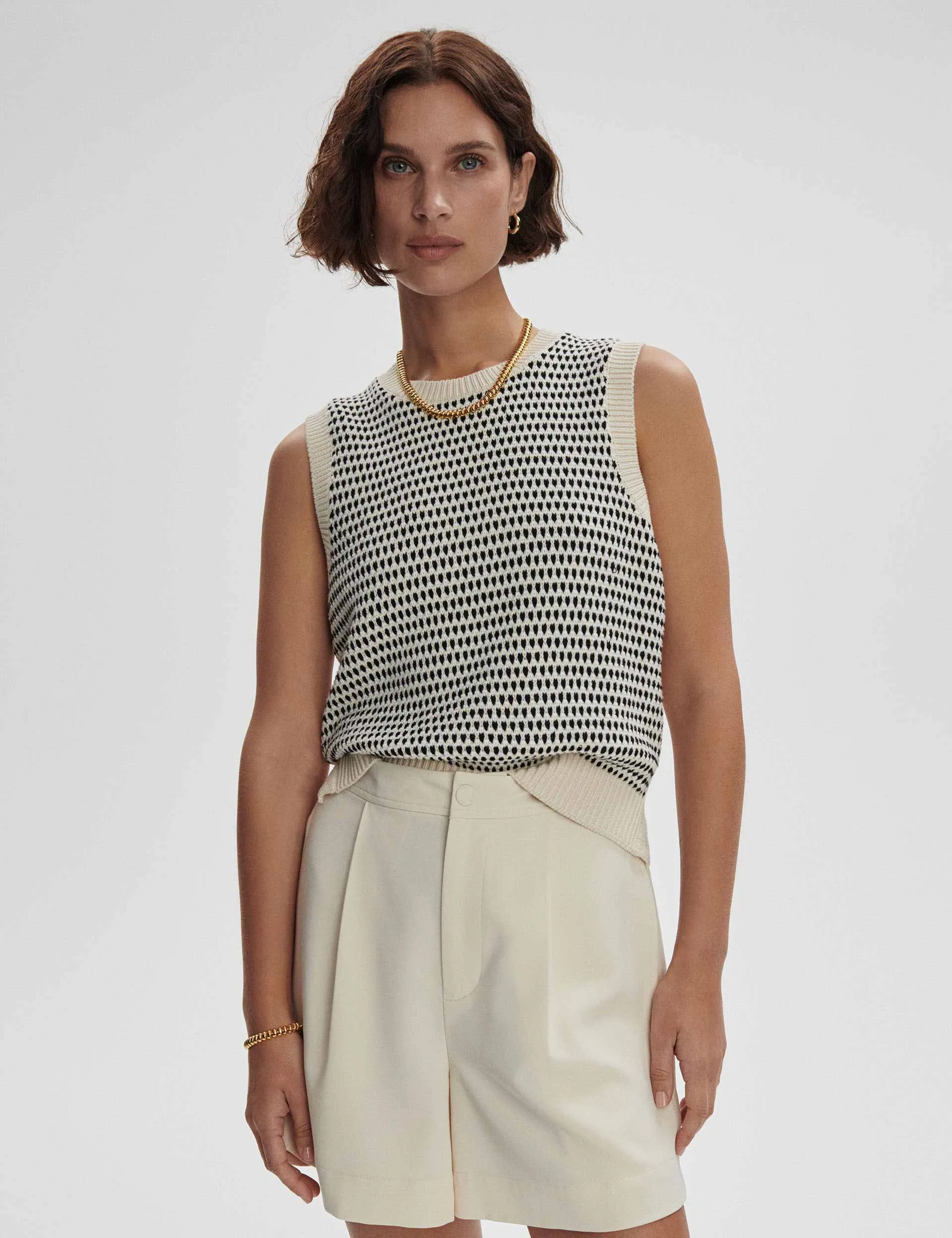 Gilet en maille texturée Knowles - Bouleau