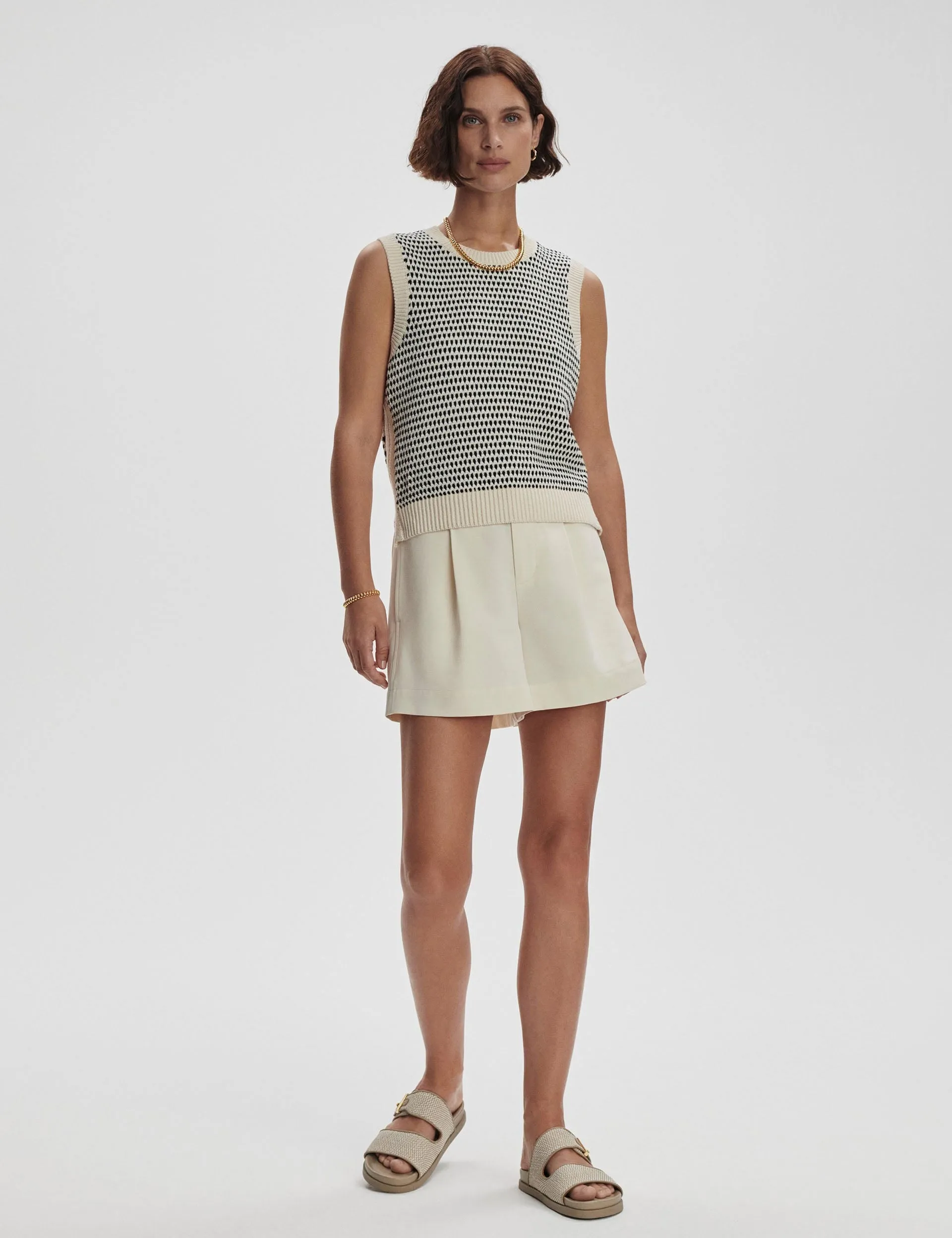 Gilet en maille texturée Knowles - Bouleau