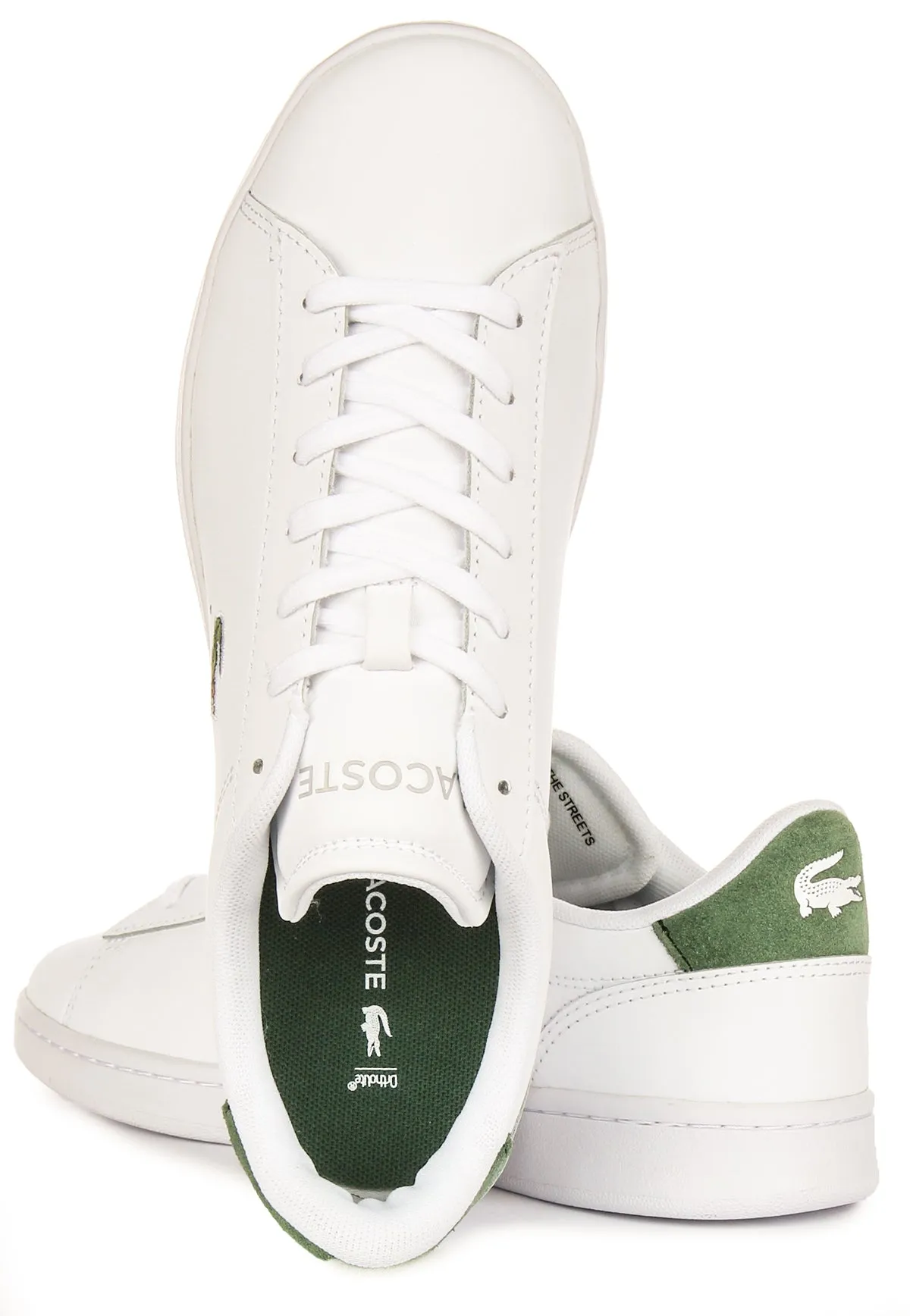 Lacoste Carnaby Ensemble Blanc Vert Pour Homme Chaussures Lacoste