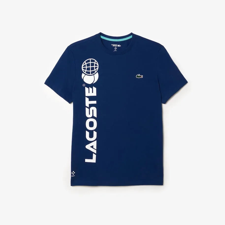 T-shirt Lacoste Tennis x Daniil Medvedev Coupe Regular Bleu Marine