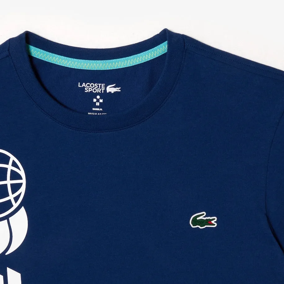 T-shirt Lacoste Tennis x Daniil Medvedev Coupe Regular Bleu Marine