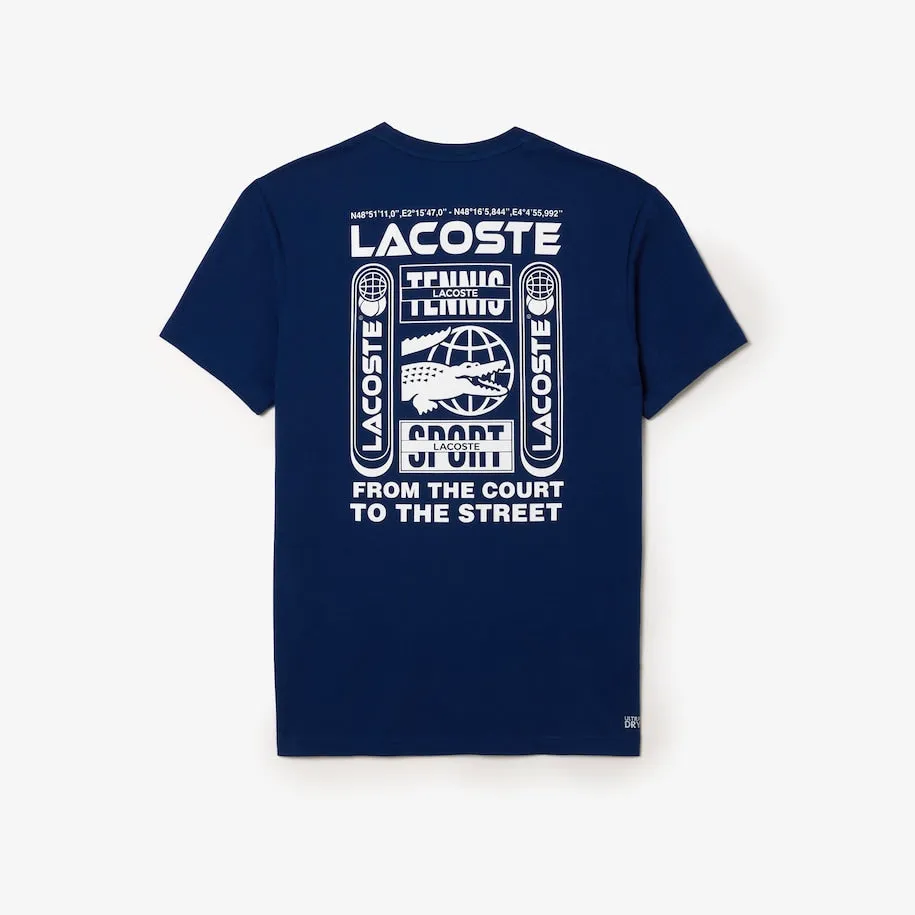 T-shirt Lacoste Tennis x Daniil Medvedev Coupe Regular Bleu Marine