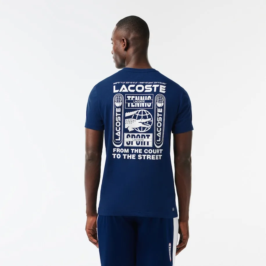 T-shirt Lacoste Tennis x Daniil Medvedev Coupe Regular Bleu Marine