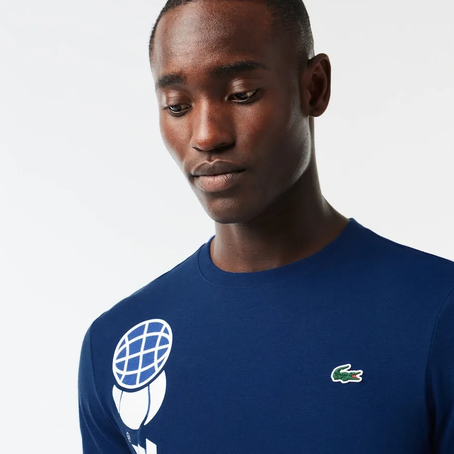 T-shirt Lacoste Tennis x Daniil Medvedev Coupe Regular Bleu Marine