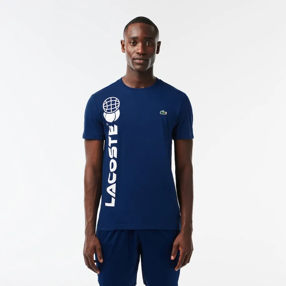 T-shirt Lacoste Tennis x Daniil Medvedev Coupe Regular Bleu Marine