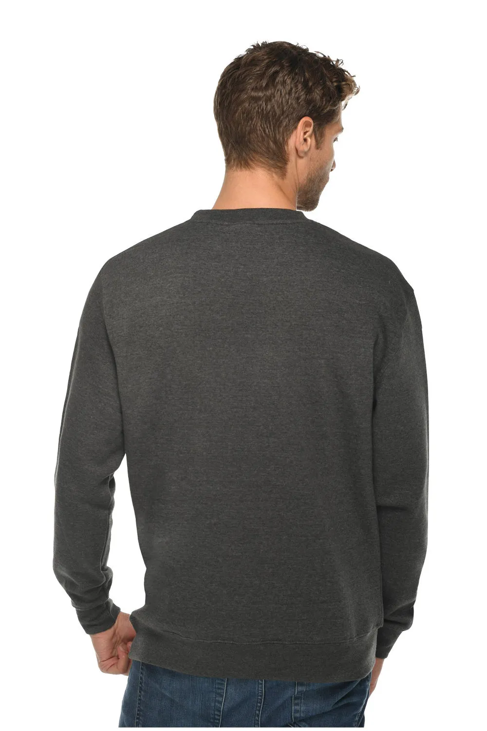 Pull à col rond premium pour hommes Lane Seven - Gris charbon chiné