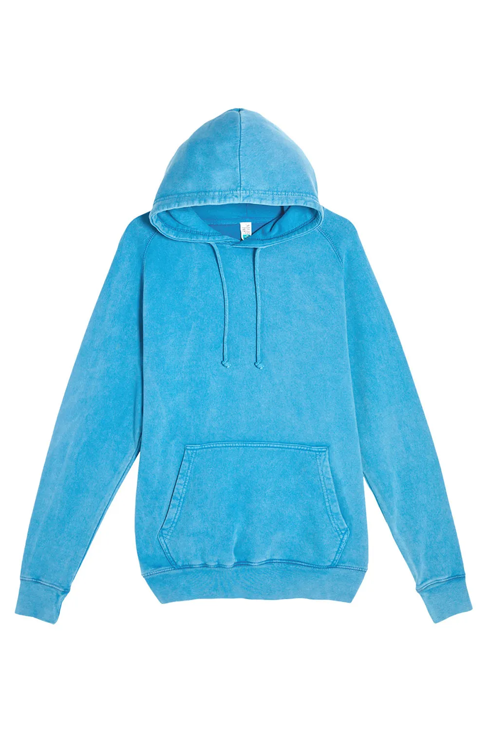 Lane Seven Sweat à capuche vintage pour hommes avec poche kangourou - Bleu lac vintage