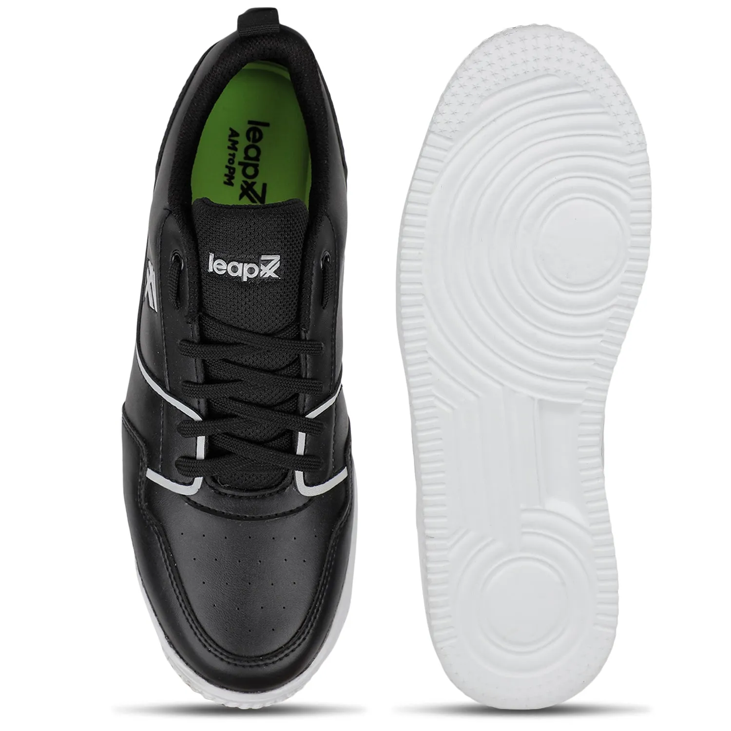 Baskets décontractées noires Leap7x pour hommes SNOOKIS-2E par Liberty