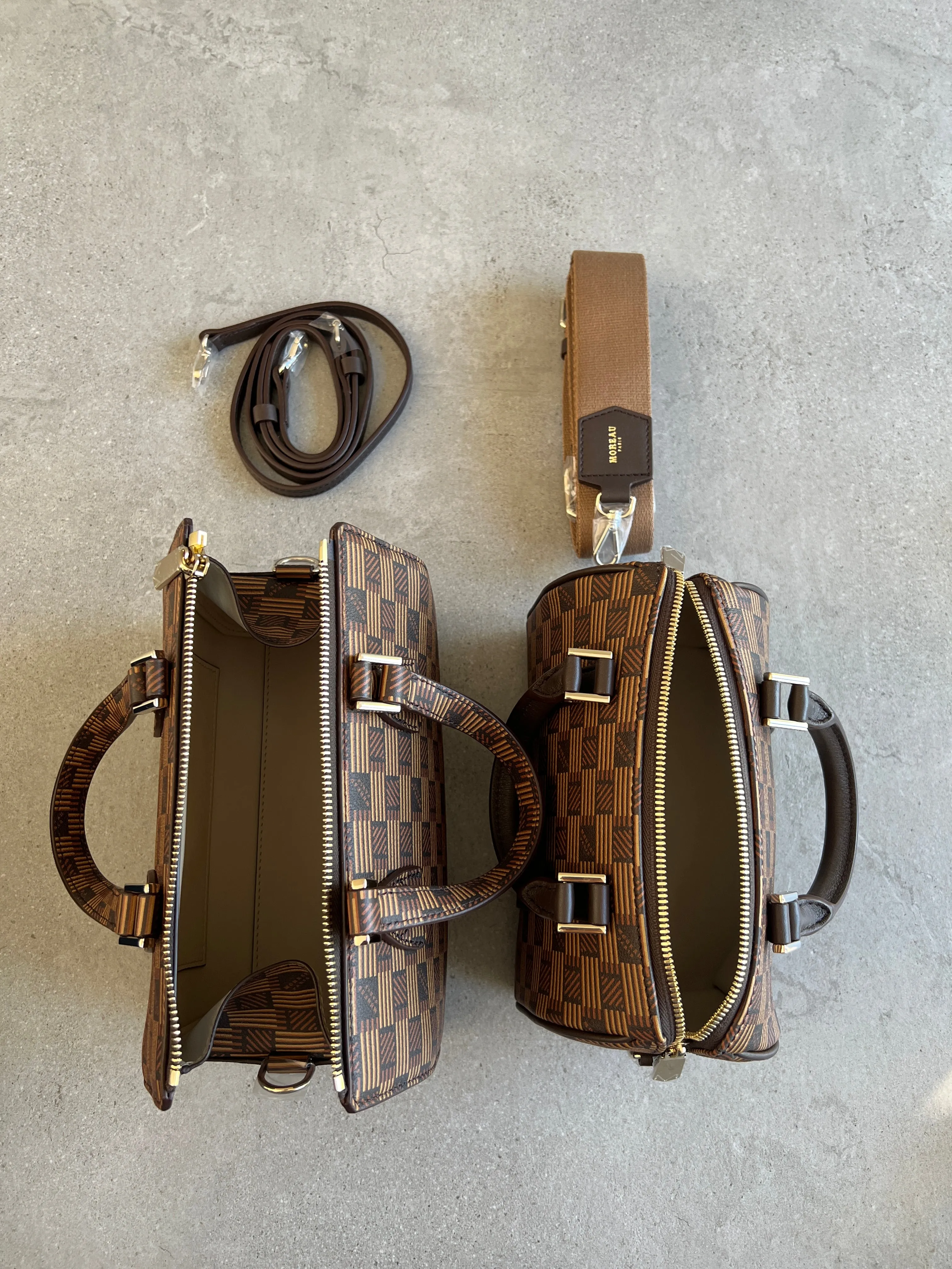 Liberte Boston Cuir veau, Sacs Moreau Chocolat