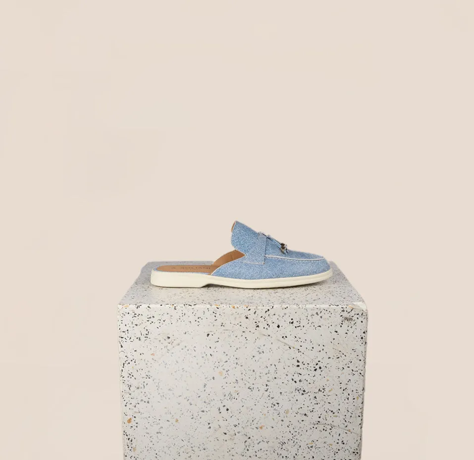 Lisa Slide Sneaker - Suède Denim Clair