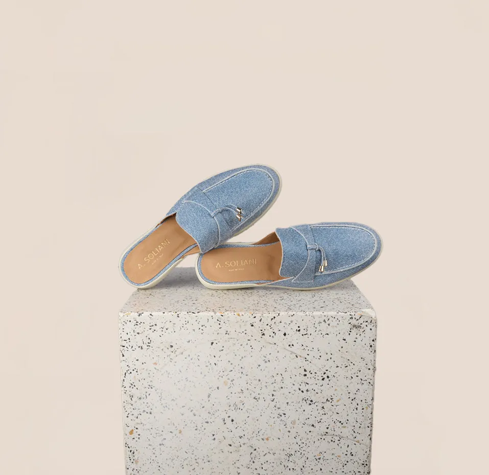 Lisa Slide Sneaker - Suède Denim Clair