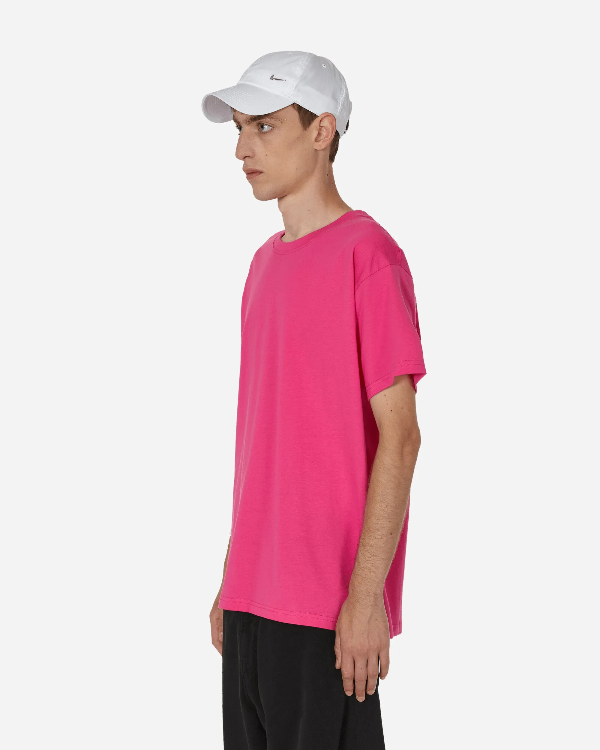 T-shirt à logo rose fluo
